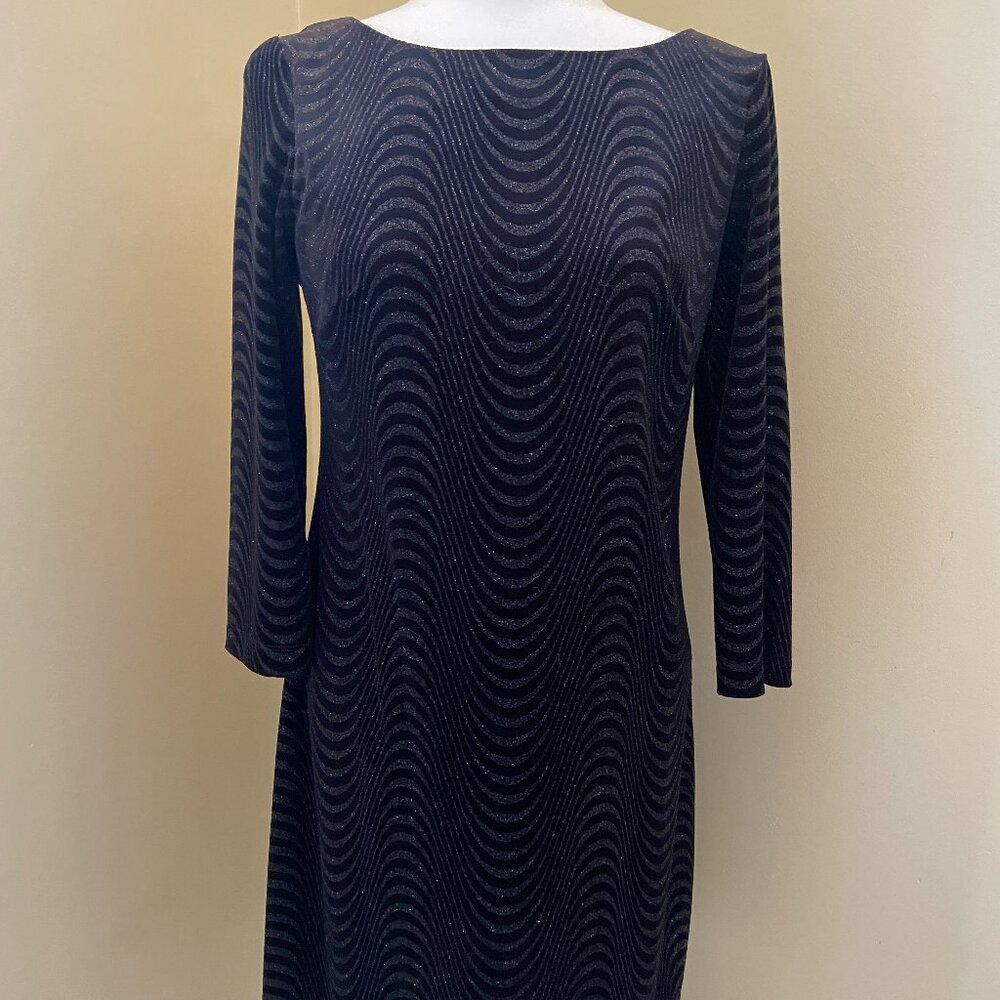 Jessica Howard Holiday Dress NYE Black sparkle Size 6